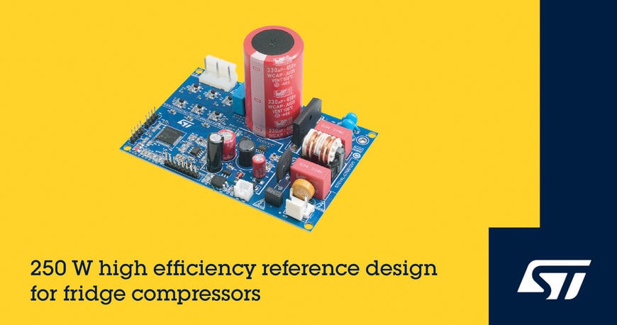 Motor-drive reference designs from STMicroelectronics include STSPIN32 and production-ready PCB